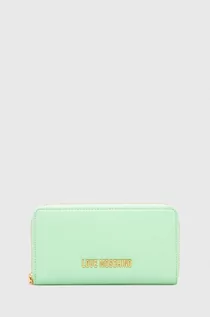 Portfele - Love Moschino portfel damski kolor zielony - grafika 1