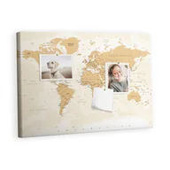 Tablice i flipcharty - Kolorowy Organizer - Tablica Korkowa z Pinezkami - Polityczna Mapa Świata 60x40 cm - miniaturka - grafika 1