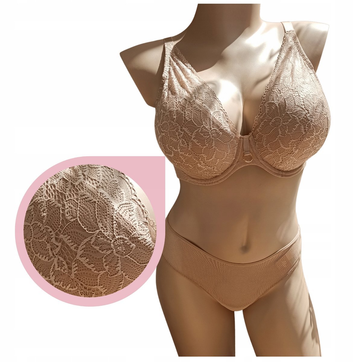 Lemax Aria Plunge biustonosz usztywniany beż - 70G