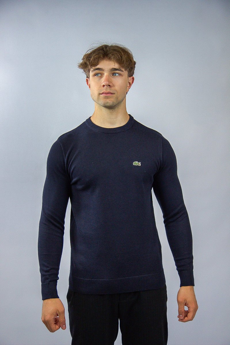Lacoste Sweter AH1985-51 Mens Crew Neck Cotton Sweater r.XL