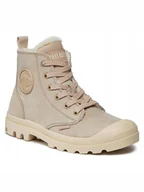 Botki damskie - Palladium Trapery Pampa Hi Zip Wl 95982-271-M Beżowy - miniaturka - grafika 1