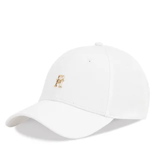 Czapka z daszkiem Tommy Hilfiger Elevated Chic Cap AW0AW17128 Biały - Czapki damskie - miniaturka - grafika 1