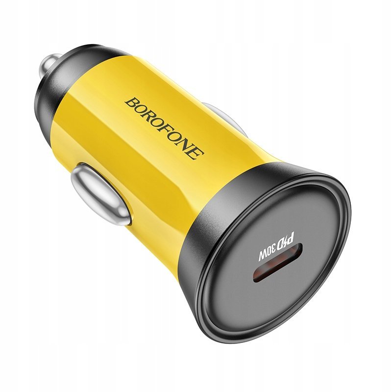 Borofone Ładowarka samochodowa BZ26 Searcher - Typ C - PD 30W 3A żółta