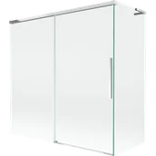 Parawany nawannowe - Mexen Rox L parawan nawannowy 2-skrzydłowy rozsuwany 160 + 70 x 150 cm, transparent, chrom - 8C9L-160-070-01-00 - miniaturka - grafika 1