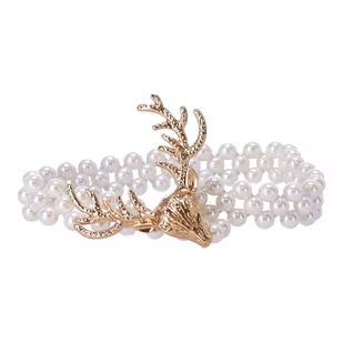 Perłowa klamra do upięcia zasłon, firan z ozdobnym jeleniem - Akcesoria do wystroju okien Perłowa klamra do upięcia zasłon, firan z ozdobnym jeleniem - Akcesoria do wystroju okien - miniaturka - grafika 1