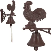Pozostałe ozdoby ogrodowe - Esschert Design Żeliwny dzwonek do drzwi kogut - miniaturka - grafika 1