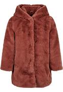 Kurtki i płaszcze dla dziewczynek - Urban Classics Dziewczęcy płaszcz Girls Hooded Teddy Coat, przytulna kurtka zimowa z kapturem, dostępny w 2 kolorach, rozmiary 110/116-158/164, ciemnoróża, 146/152 cm - miniaturka - grafika 1