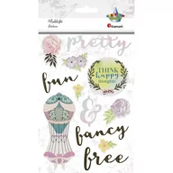 Pozostałe akcesoria dla plastyków - Titanum Naklejki papierowe wypukłe pretty mix 12szt - miniaturka - grafika 1