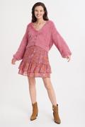 Swetry damskie - Jasnoróżowy kardigan oversize - Greenpoint - miniaturka - grafika 1