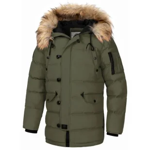 Zimowa Kurtka Parka z kapturem Pit Bull Kingston II '24 - Oliwkowa  M - Odzież taktyczna i umundurowanie - miniaturka - grafika 1