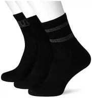 Skarpetki damskie - HUGO Męskie skarpety 3P SH Rib Logo CC Sneakers, czarne1, 35-38 - miniaturka - grafika 1