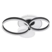 Lampy sufitowe - Sufitowa lampa do salonu JACK 48448-48SH Globo LED 48W 2700-6500K czarny biały - miniaturka - grafika 1