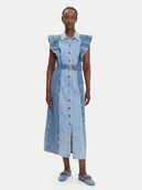 Sukienki - YAS Sukienka jeansowa Cawi 26037659 Niebieski Regular Fit - miniaturka - grafika 1