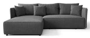 Grafitowa Rozkładana Sofa Narożna Z Pojemnikiem M3-N29 - Narożniki Grafitowa Rozkładana Sofa Narożna Z Pojemnikiem M3-N29 - Narożniki - miniaturka - grafika 1