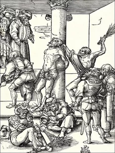 The Flagellation, from The Passion, Lucas Cranach the Elder - plakat Wymiar do wyboru: 70x100 cm - Plakaty - miniaturka - grafika 1