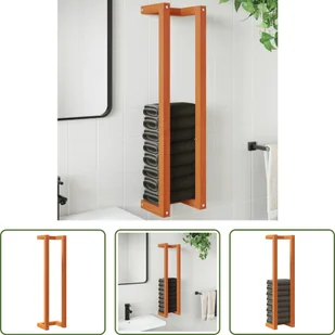 The Living Store Wieszak na ręczniki wosk brązowy 23x18x90 cm lite drewno sosnowe - Ręczniki The Living Store Wieszak na ręczniki wosk brązowy 23x18x90 cm lite drewno sosnowe - Ręczniki - miniaturka - grafika 1
