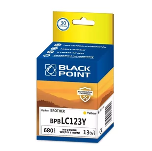 Black Point BPBLC123Y zamiennik Brother LC123CY - Tusze zamienniki - miniaturka - grafika 1