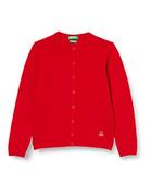 Swetry damskie - United Colors of Benetton Koszulka dziewczęca koreańska M/L 1244c500c kardigan sweter, czerwony 015, 140 cm - miniaturka - grafika 1