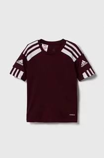 Koszulki dla dziewczynek - adidas Performance t-shirt dziecięcy kolor bordowy wzorzysty - grafika 1