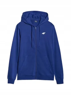 Bluza męska z kapturem rozpinana 4f r. L niebieski - Bluzy męskie - miniaturka - grafika 1