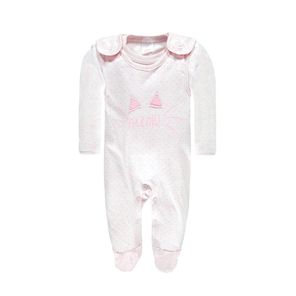 Dziewczęcy spioch + bluzka z długim rękawem, wielokolorowy, rozmiar 68