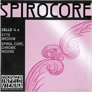 Thomastik Einzelsaite für Cello 1/4 Spirocore - A-Saite Spiralseilkern, Chrom umsponnen, mittel - Akcesoria do instrumentów smyczkowych - miniaturka - grafika 1