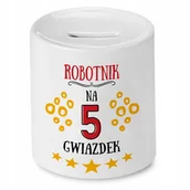 Skarbonki - Dla Robotnika Skarbonka na Urodziny na Prezent z Nadrukiem ze Zdjęciem + Opakowanie na prezent (wzór 03) - miniaturka - grafika 1