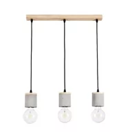 Lampy sufitowe - Britop Loftowa LAMPA wisząca CESAR 1899374 betonowa OPRAWA kaskada zwis szary drewno - miniaturka - grafika 1
