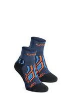 Skarpety termoaktywne - Skarpety UYN Trekking Approach Mid Socks 2-Pack - blue/orange/grey melange - miniaturka - grafika 1