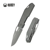 Noże - Nóż składany Kubey Verijero Darkblasted Titanium, Darkwashed 14C28N by George Ovchinnikov (KB340E) - miniaturka - grafika 1