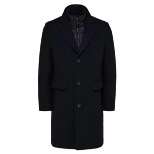 SELETED HOMME Męski płaszcz Slhjoseph Wool Coat Noos, czarny, M - Płaszcze męskie - miniaturka - grafika 1