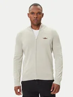 Swetry męskie - Aeronautica Militare Kardigan 252MA1580UL00506 Beżowy Regular Fit - miniaturka - grafika 1