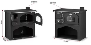 Piec koza kuchenka kuchnia węglowa westfalka 6-8kW (kolor: czarny, średnica wylotu spalin: 130 mm) - spełnia anty-smogowy EkoProjekt 99680120 - Kuchnie węglowe - miniaturka - grafika 13