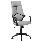 Fotele i krzesła biurowe - Beliani Krzesło biurowe czarno-szare regulowana wysokość DELIGHT - miniaturka - grafika 1
