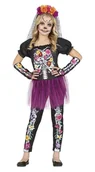 Stroje karnawałowe - Kostium dziecięcy "Szkielecik z fioletowym TUTU"-115-128cm - miniaturka - grafika 1