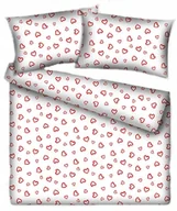 Pościel - pościel bawełna lux 200x200 + 2 poszewka B 207 walentynka biała - miniaturka - grafika 1