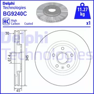 Tarcze hamulcowe - Tarcza hamulcowa DELPHI BG9240C - miniaturka - grafika 1