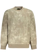 Bluzy męskie - BOSS MĘSKA BLUZA BEZ ZAMKA BRĄZOWA - miniaturka - grafika 1