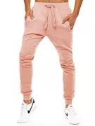 Spodnie męskie - Spodnie męskie dresowe różowe Dstreet UX3452 - miniaturka - grafika 1