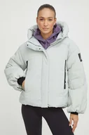 Kurtki damskie - adidas kurtka puchowa damska kolor zielony zimowa oversize - miniaturka - grafika 1