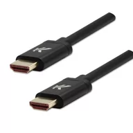 Kable komputerowe i do monitorów - Video Kabel HDMI M - HDMI M, HDMI 2.1 - Ultra High Speed, 1m, pozłacane złącza, aluminiowa obudowa,, czarny, Logo 8K@60Hz, 48Gb/s - miniaturka - grafika 1