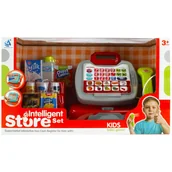 Zabawy w naśladowanie dorosłych - Czerwono-szara kasa z akcesoriami, zabawa w sklep 3+ MEGA CREATIVE Uniwersalny - miniaturka - grafika 1