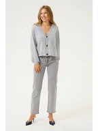 Swetry damskie - Cream Kardigan w kolorze szarym - miniaturka - grafika 1