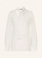Bluzki damskie - Armani Exchange Bluzka Z Wiązaniem Pod Szyją beige - miniaturka - grafika 1