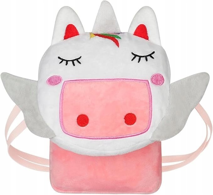 PLECAK PLUSZOWY JEDNOROŻEC SZKOLNY DO PRZEDSZKOLA POJEMNY DLA DZIECI TORBA