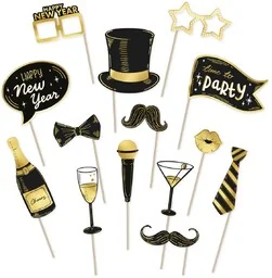 Foto rekwizyty na Sylwestra - 14 szt. - Akcesoria fotograficzne - miniaturka - grafika 1