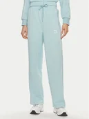 Spodnie sportowe damskie - Puma Spodnie dresowe T7 624212 Niebieski Relaxed Fit - miniaturka - grafika 1