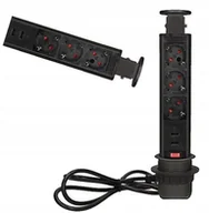 Gniazdka elektryczne - Gniazdo Elektryczne blatowe Orno czarny - miniaturka - grafika 1