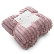 Koce - Koc soft 70 x 160 cm pudrowy różowy - miniaturka - grafika 1