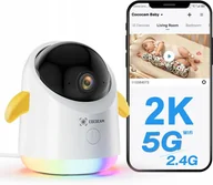 Elektroniczne nianie i monitory oddechu - COCOCAM Baby Monitor 2K, Wi-Fi, detekcja płaczu, Alexa, RGB - miniaturka - grafika 1